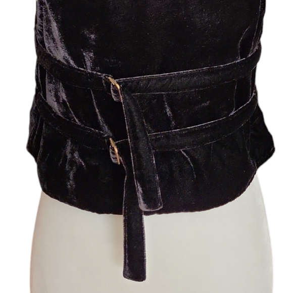 FREE PEOPLE Decorated Officer Black Vest - Picture 4 of 16